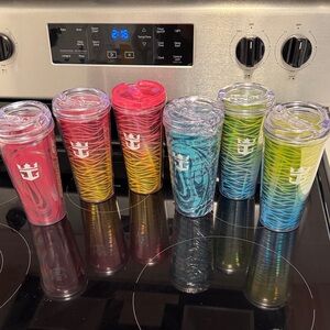 Colorful Tumbler Set with Royal Caribbean Logo